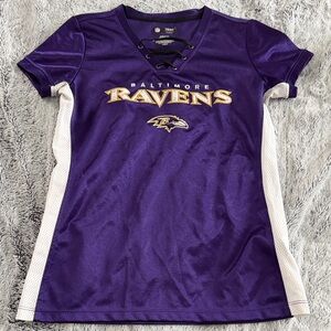 Baltimore Ravens Purple Lace-Up Football Tee